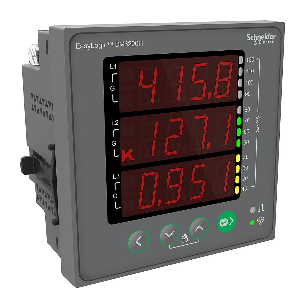 METSEDM6200HCL10RS Digital Meter Seri 6200H dengan komunikasi